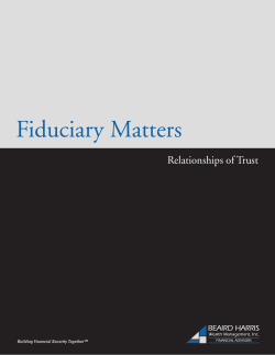 Fiduciary Matters