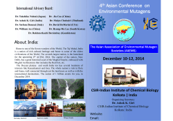 4th Asian Conference on Environmental Mutagens About India: