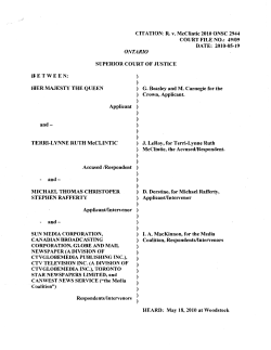 R. v. McClintic, 2010 ONSC 2944