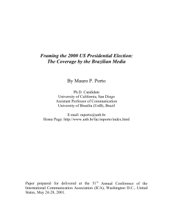 Framing the 2000 US Presidential Election