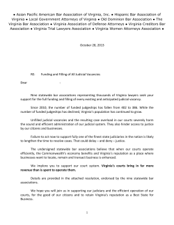 letter - The Virginia Bar Association
