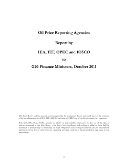 Oil Price Reporting Agencies