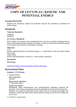 COPY OF LET`S PLAY: KINETIC AND POTENTIAL ENERGY