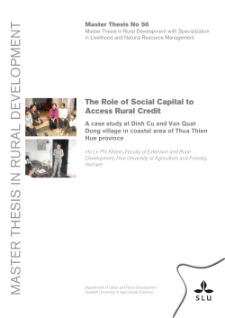 SWEDISH UNIVERSITY OF AGRICULTURAL SCIENCES