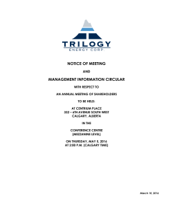 Management Information Circular 2016