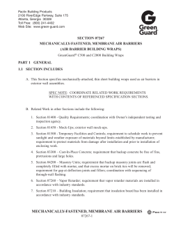 mechanically-fastened, membrane air barriers