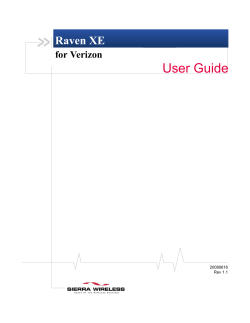 Raven XE EV-DO User Guide for Verizon