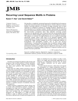 Recurring Local Sequence Motifs in Proteins