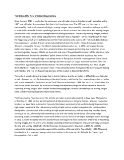 The Old and the New of Indian Documentary