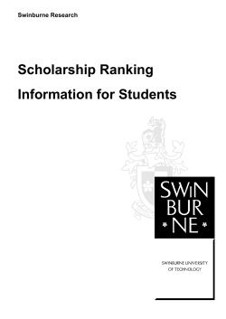 Scholarship Ranking Information for Students