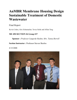 Membrane Housing Design for Sustainable Treatment of Domestic