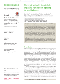 Phenotypic variability in unicellular organisms: from calcium