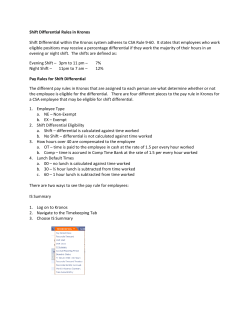 Shift Differential Rules in Kronos Shift Differential within the Kronos