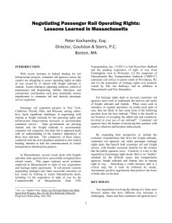 Negotiating Passenger Rail Operating Rights