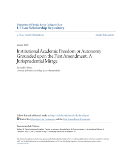 Institutional Academic Freedom or Autonomy Grounded upon the