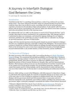 My Interfaith Dialogue Journey