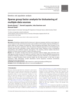 Sparse group factor analysis for biclustering of multiple data sources