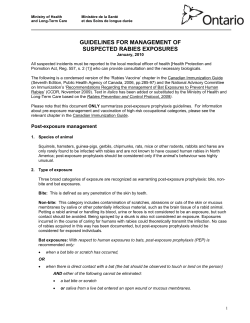 guidelines for management of suspected rabies exposures
