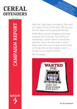 Which? cereal offenders report. March 2004