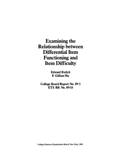 Examining the Relationship Between Differential Item Functioning
