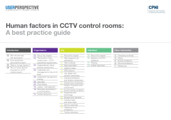Human factors in CCTV control rooms