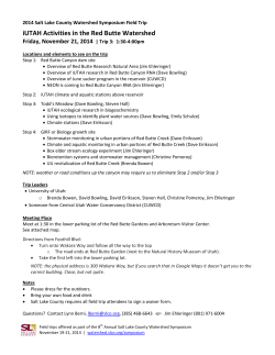 iUTAH Activities in the Red Butte Watershed