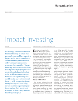 Impact Investing - Morgan Stanley Locator