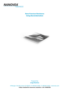 Nano Puncture Resistance Using Nanoindentation