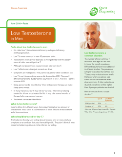 Low Testosterone - Quest Diagnostics