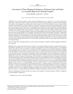 Assessment of Three Mapping Techniques to Delineate Lakes and