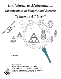 Patterns All Over - CEMC