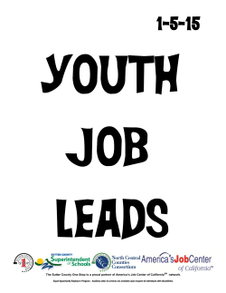 The Sutter County One Stop is a proud partner of America`s Job