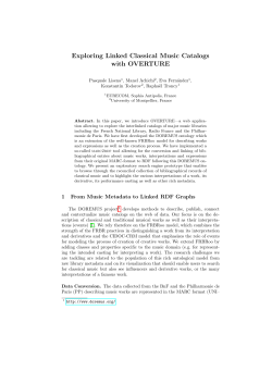 Exploring Linked Classical Music Catalogs with OVERTURE