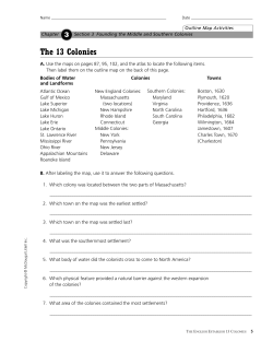 The 13 Colonies - TheMattHatters