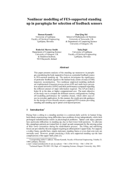 Nonlinear modelling of FES-supported standing up in paraplegia for