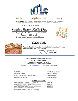 Cake Sale - htlcpa.org