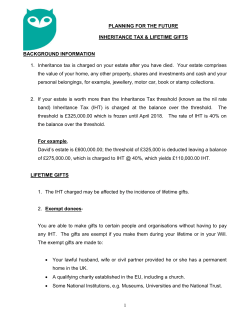 gifts that are exempt from inheritance tax