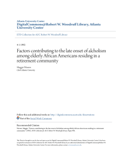 Factors contributing to the late onset of alcholism among elderly