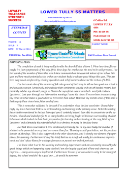 newsletter-2014-03-07 - Lower Tully State School