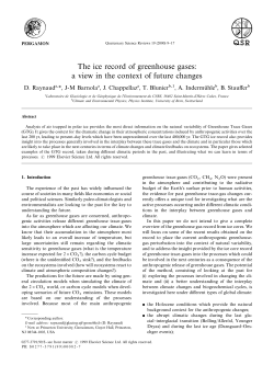 The ice record of greenhouse gases: a view in the context of future
