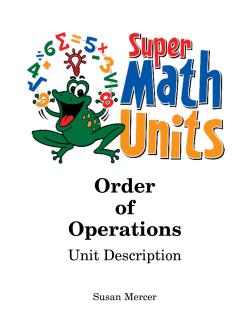 Order of Operations - Groton Public Schools