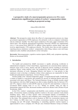 A prospective study of a macroergonomics process over five years