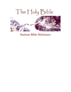 Easton`s Bible Dictionary