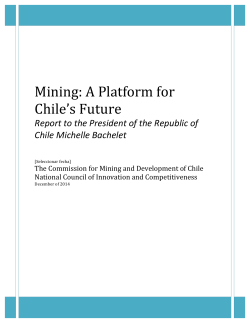 Mining: A Platform for Chile`s Future