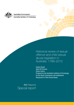 Historical review of sexual offence and child sexual abuse legislation