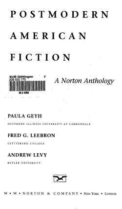 postmodern american fiction