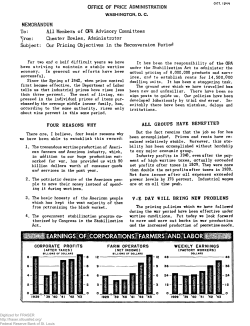 Office of Price Administration - FRASER (St.Louis Fed)