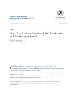 State Constitutional Law, New Judicial Federalism, and the