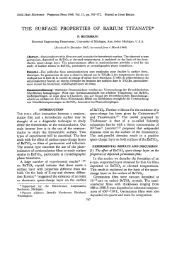 the surface properties of barium titanate - Deep Blue
