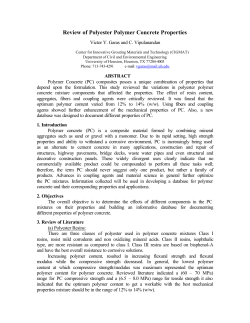 Review of Polyester Polymer Concrete Properties